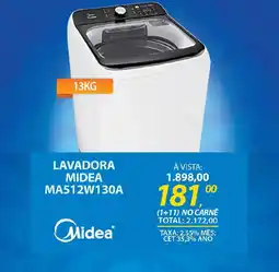 Lojas Cem LAVADORA MIDEA MA512W130A oferta