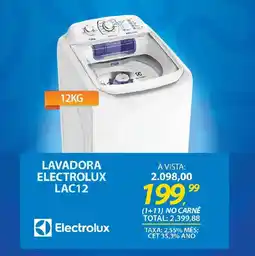 Lojas Cem LAVADORA ELECTROLUX LAC12 oferta