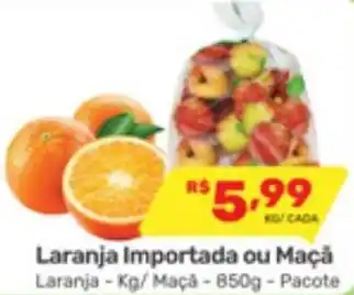 Supermercados Condor Laranja Importada ou Maçã oferta