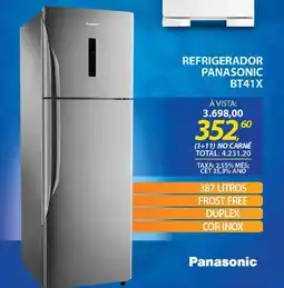 Lojas Cem Refrigerador panasonic bt41x oferta