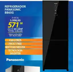 Lojas Cem Refrigerador panasonic bb65g oferta