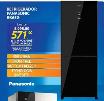 Lojas Cem Refrigerador panasonic bb65g oferta