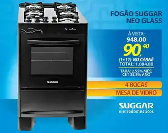 Lojas Cem Fogão suggar neo glass oferta