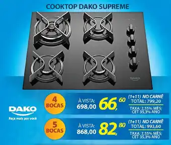 Lojas Cem Cooktop dako supreme oferta