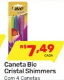 Supermercados Condor Caneta Bic Cristal Shimmers oferta