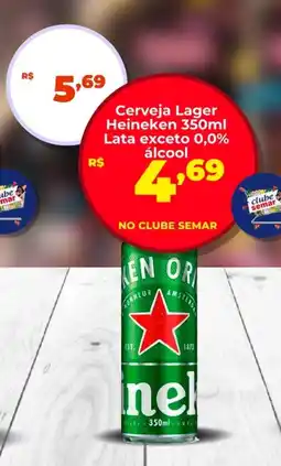 Semar Supermercado Cerveja Lager Heineken  Lata exceto 0,0% álcool oferta