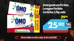 Supermercados Big Compra Detergente em Pó Omo Lavagem Perfeita Cartucho cada oferta