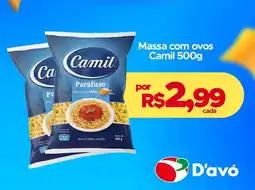 D'avó Supermercado Massa com ovos Camil oferta