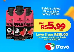 D'avó Supermercado Bebida Láctea Piracanjuba Whey oferta