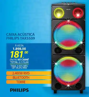 Lojas Cem CAIXA ACÚSTICA PHILIPS TAX5509 oferta