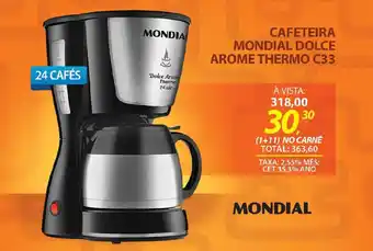 Lojas Cem Cafeteira mondial dolce arome thermo c33 oferta