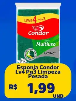 Supervi Supermercados Esponja Condor Lv4 Pg3 Limpeza Pesada oferta