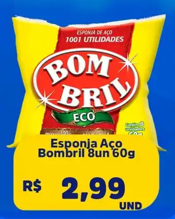 Supervi Supermercados Esponja Aço Bombril 8un oferta