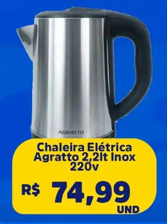 Supervi Supermercados Chaleira Elétrica Agratto  Inox 220v oferta