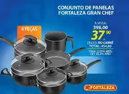 Lojas Cem Conjunto de panelas fortaleza gran chef oferta