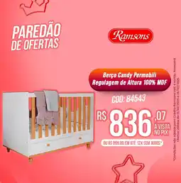 Ramsons Berço Candy Permobili Regulagem de Altura 100% MDF oferta