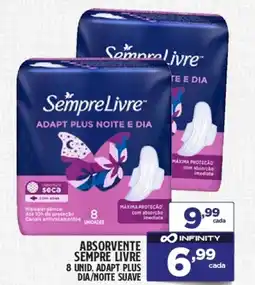 Preço & Cia Absorvente sempre livre 8 unid. adapt plus dia/noite suave oferta