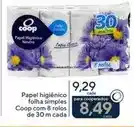 Coop Coop - papel higiênico folha simples oferta