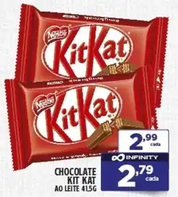 Preço & Cia Chocolate kit kat ao leite oferta