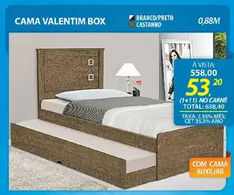 Lojas Cem Cama valentim box oferta