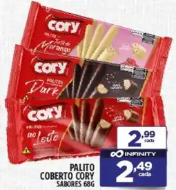 Preço & Cia Palito coberto cory sabores oferta