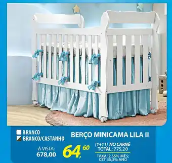 Lojas Cem Berço minicama lila II oferta