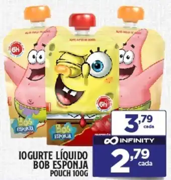 Preço & Cia Iogurte líquido bob esponja pouch oferta