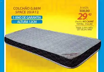 Lojas Cem Colchão 0,88m space 20/a12 oferta