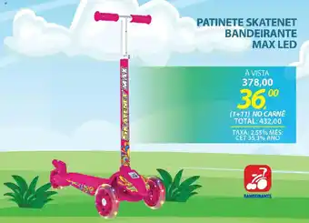 Lojas Cem Patinete skatenet bandeirante max led oferta