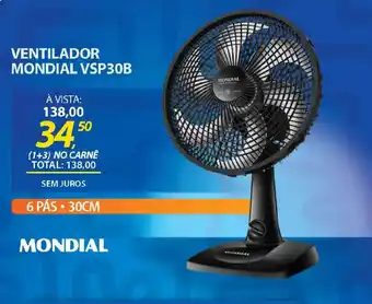 Lojas Cem Ventilador mondial vsp30b oferta