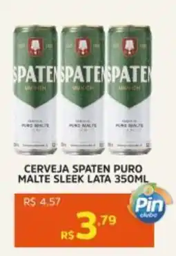 Pinheiro Supermercado Cerveja spaten puro malte sleek lata oferta