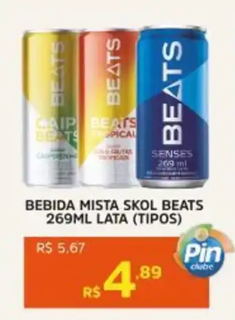 Pinheiro Supermercado Bebida mista skol beats lata (tipos) oferta