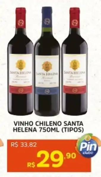 Pinheiro Supermercado Vinho chileno santa helena (tipos) oferta