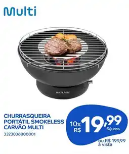 Casa Freitas Churrasqueira portátil smokeless carvão multi oferta