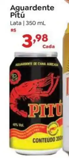 Novo Atacarejo Aguardente Pitú Lata oferta