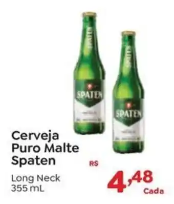 Novo Atacarejo Cerveja Puro Malte Spaten Long Neck oferta