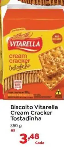 Novo Atacarejo Biscoito Vitarella Cream Cracker Tostadinha oferta