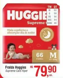 Fort Atacadista Fralda Huggies  Supreme Care Hiper oferta