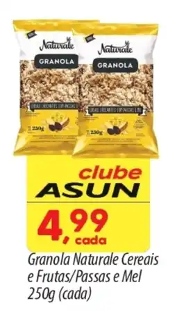 Asun Granola Naturale Cereais e Frutas/Passas e Mel (cada) oferta