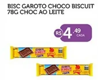 CenterBox Bisc garoto choco biscuit  choc ao leite oferta