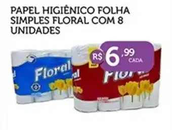 CenterBox Papel higiénico folha simples floral oferta