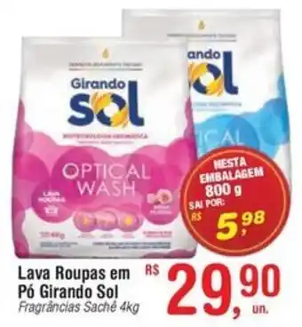 Fort Atacadista Lava Roupas em Pó Girando Sol Fragrâncias Sachê oferta