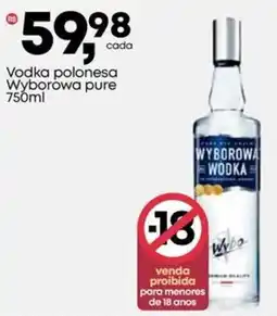 Frangolândia Vodka polonesa Wyborowa pure oferta