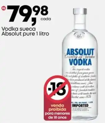 Frangolândia Vodka sueca Absolut pure oferta