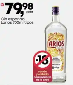 Frangolândia Gin espanhol Larios tipos oferta