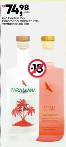 Frangolândia Gin london Dry Paramana frutas vermelhas ou isle oferta