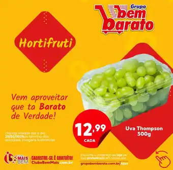 Supermercado Bem Barato Uva Thompson oferta