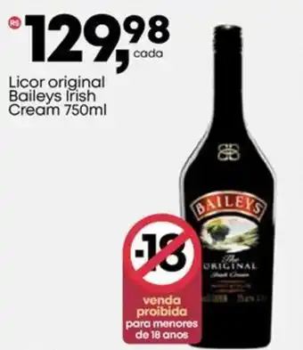 Frangolândia Licor original Baileys Irish Cream oferta