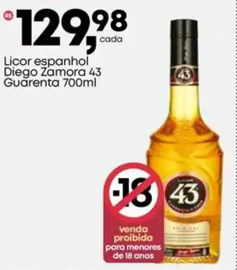 Frangolândia Licor espanhol Diego Zamora 43 Guarenta oferta