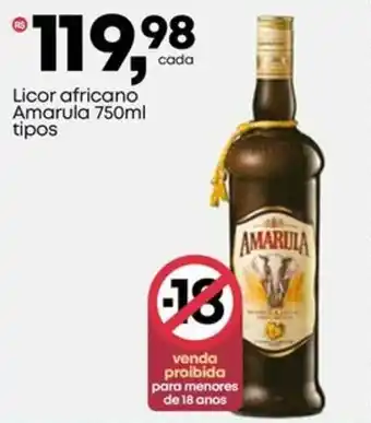 Frangolândia Licor africano Amarula oferta